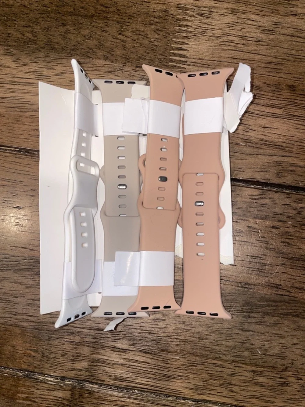 Silicone Smart Watch Band 6-Pack for Apple Watch - White, Beige, Plum